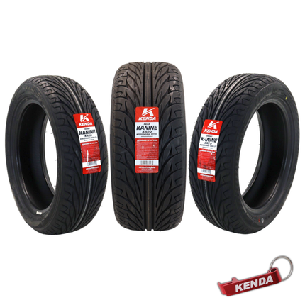 Kenda Kanine KR20 165/55R15 69H (x2) Front & 205/45R16 77T Rear Tire Bundle, Radial Tubeless Tires for Can-Am Spyder & Three-Wheeled Autocycle Applications, DOT and E-Mark Approved, Includes Keychain
