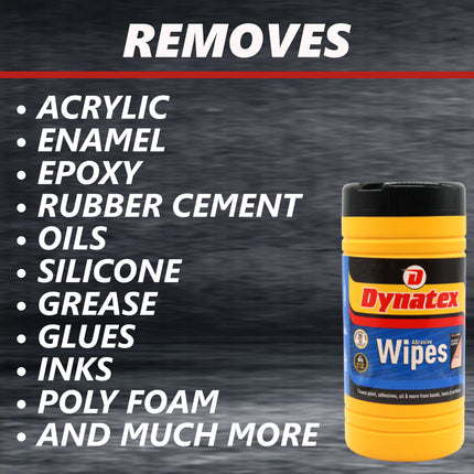 Dynatex Dual-Sided Abrasive Wipes 80 Count Canister - Textured & Smooth Sides, Removes Grease Tar Grime Adhesives Paints (3-Pack)