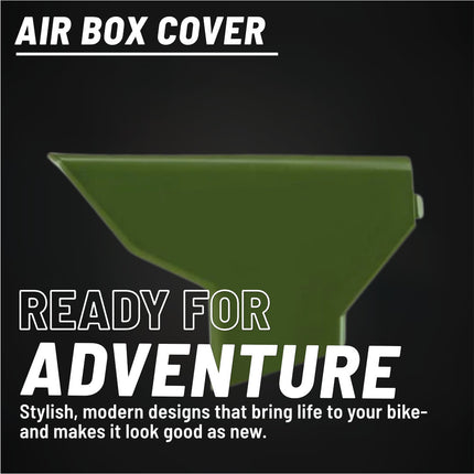 Polisport Air Box Cover-Green- for Husqvarna TC/FC (2023-2024), TE/FE (2024) - OEM Fit - Durable Gloss Polypropylene - Injection Molded