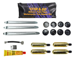 Stop & Go 1025 Deluxe Tube-Type Motorcycle Tire Repair Kit for Motorcycles, Scooters, and Spoked Wheel Vehicles