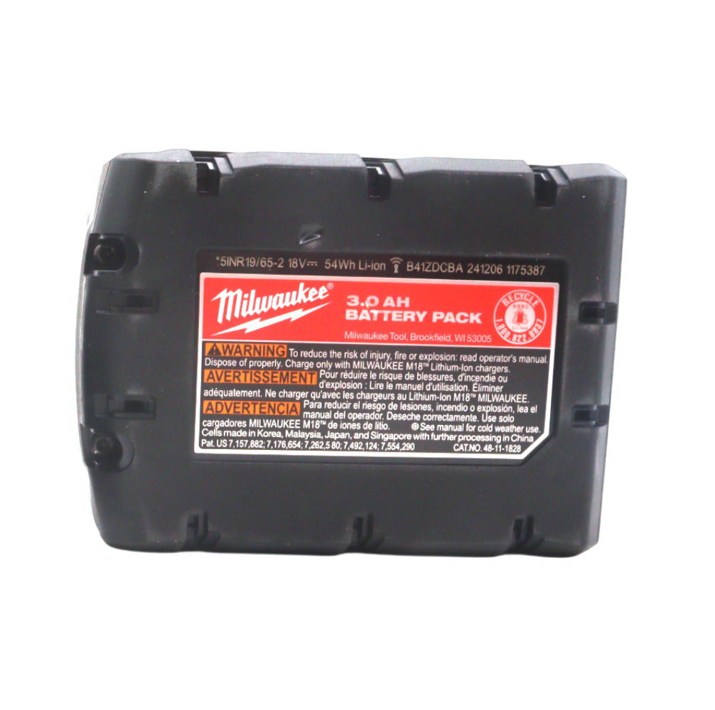 Milwaukee M18 REDLITHIUM XC 3.0 Dual Battery Pack – 2-Pack of High-Capacity 18V Lithium-Ion Batteries for M18 Cordless Tools – 3.0 Amp hour - 54 Watt hour battery