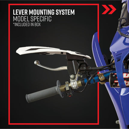 Polisport 8308200064 MX Flow Handguards for Yamaha YZ/YZF/WR 2026+ – Blue/White – Pair of Performance Handguards with Durable Finish Perfect Factory Fit Impact Resistant