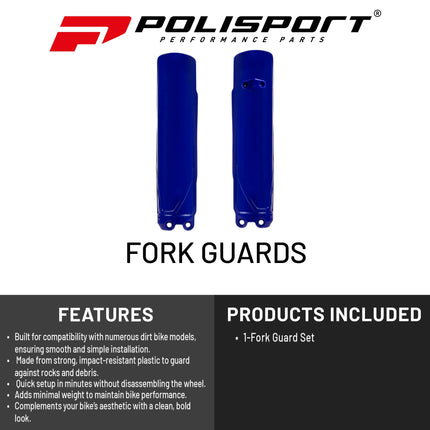 Polisport Premium Fork Guards for Sherco SE-R 125/250/300/450 & SEF-R 250/300 2025+ Models - Durable Polypropylene Protection Against Rocks, Debris & Scratches, Easy OEM-Style Installation