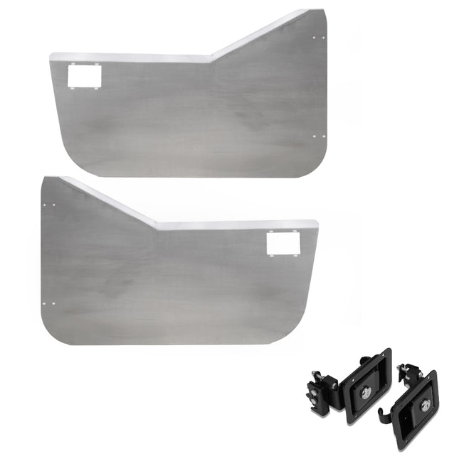 Gen-Right DSK-2200 Aluminum Half Doors Pair with Door Latch Kit for Wrangler TJ/LJ - Lightweight, Trail-Ready Visibility, No Latch Included - Made in the USA