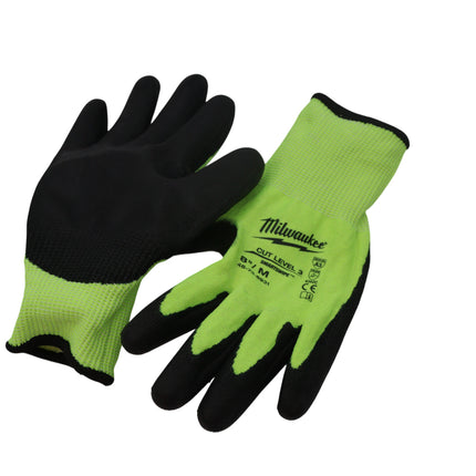 Milwaukee 48-73-8931B Medium High Visibility Level 3 Cut Resistant Polyurethane Dipped Work Gloves (12-Pack)