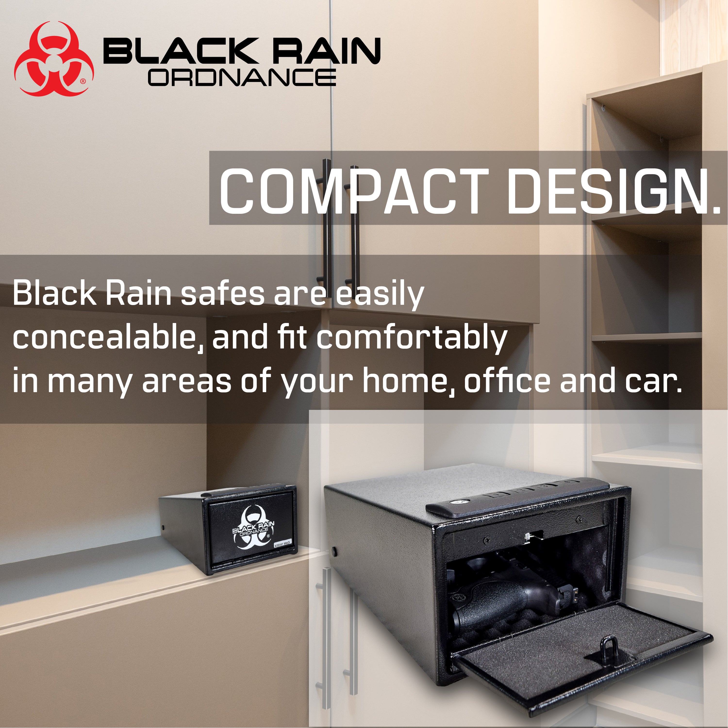 Black Rain Ordnance -Portable Digital Password & Key Access Security Safe(Black)