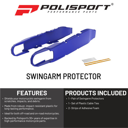 Polisport Motocross Motorcycles (MX) Swingarm Protector for Sherco SEF 450/500 4T (2012-2024) Dirt Bikes - OEM-Style Replacement, High Impact & Abrasion Resistance -Blue