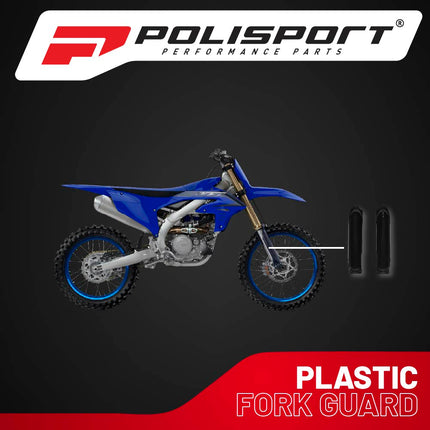 Polisport Fork Guards for Yamaha YZ450F (2023-2026) - Black, Durable Injection-Molded Plastic – Factory Fit & Finish – Roost & Debris Protection – Easy Bolt-On Installation