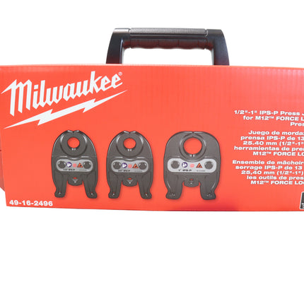 Milwaukee 49‑16‑2496 1/2"–1" IPS‑P Press Jaw Kit for M12 FORCE LOGIC Press Tool – Carbon & Stainless Steel Pipe Fittings