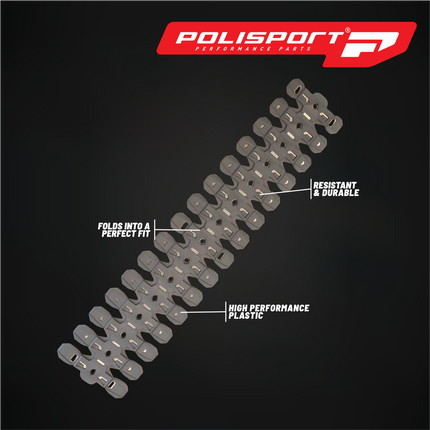 Polisport 8469200005 Armadillo Pipe Guard – Fits 2T/4T Exhaust Headers – Flexible, Heat‑Resistant Exhaust Protection for Off‑Road Motorcycles – Grey
