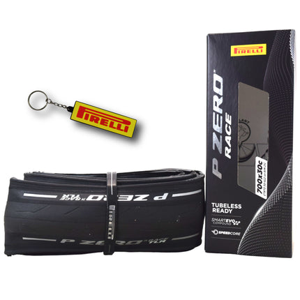 Pirelli P ZERO Race TLR 30-622 (700 x 30c) Road Bike Tires - Tubeless Ready, Lightweight, High-Performance Bicycle Tire for Road Racing & Training – SmartEVO Compound w/Keychain