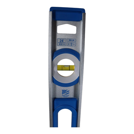 Empire 24-Inch Aluminum I-Beam Level – Professional 3-Vial Precision Level with High-Contrast Acrylic Mono Vials, Top-Read Window, Ergonomic Grip Zones & Shock-Absorbing End Caps
