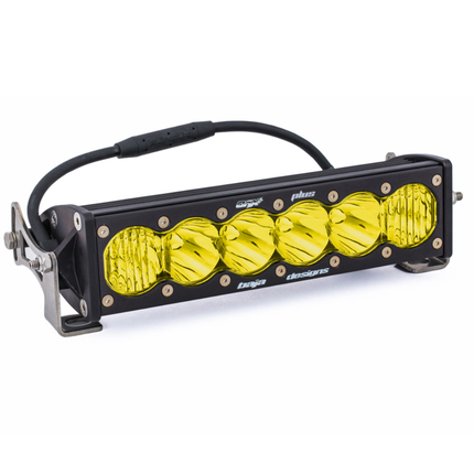 Baja Designs OnX6+ Straight LED Light Bar - Universal, Amber Lens, 10 Inch, 10,817 Lumens, Integrated Peripheral Technology, Direct Ducted Cooling, Wiring Harness & Mounting Hardware Included