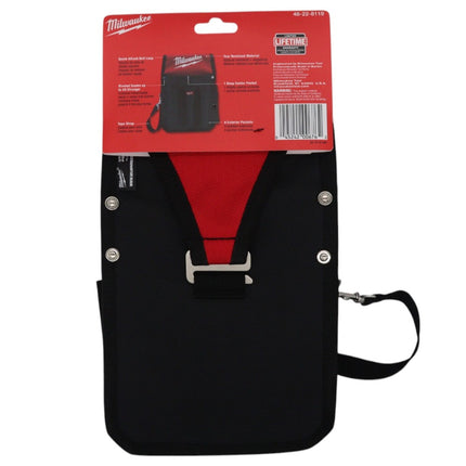 Milwaukee 48-22-8119 Utility Pouch, 9-Pocket Tool and Accessory Organizer, 1680D Ballistic Material, Quick-Attach Belt Loop, Adjustable Belt Attachments, Tape Strap