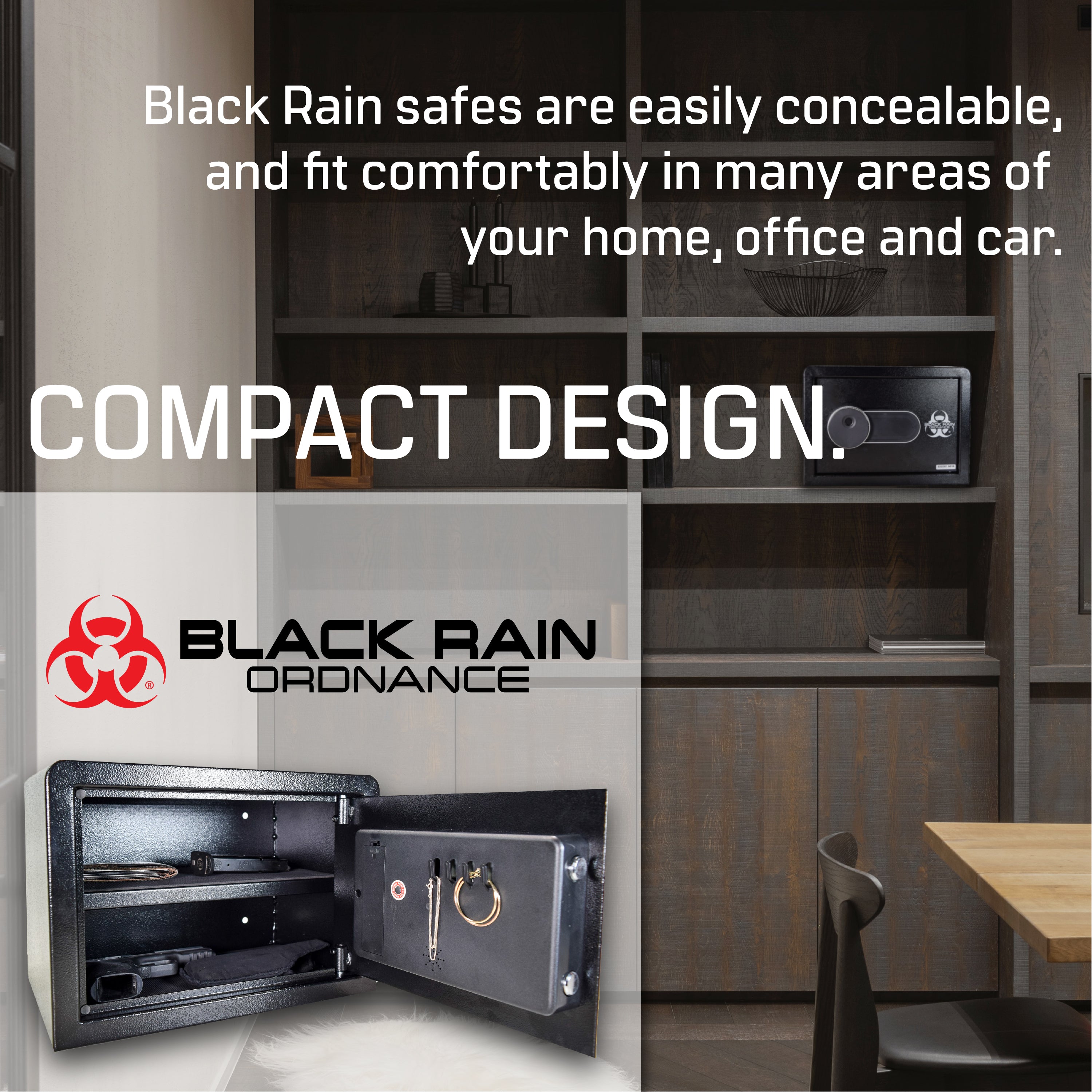 Black Rain Ordnance - Biometric Security Safe w/Key & Fingerprint Access