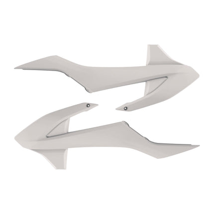 Polisport 8421300002 Radiator Scoops for KTM SX85 2018 and Newer – OEM Style Durable White Shrouds for Cooling Protection