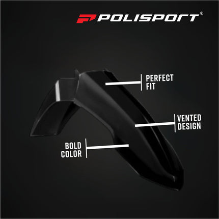 Polisport 91667 Full Plastic Kit for Yamaha YZ450F 2026+ – Black – Complete Replica Bodywork with Front & Rear Fenders, Radiator Scoops, Airbox Cover, Fork Guards, Number Plate & Side Panels