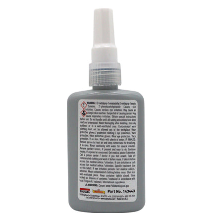 Dynatex Blue Medium Strength Threadlocker 1.69 oz Bottle - Removable with Hand Tools, Locks Fasteners on Metal, Vibration Resistant, Solvent Resistant (6-Pack)