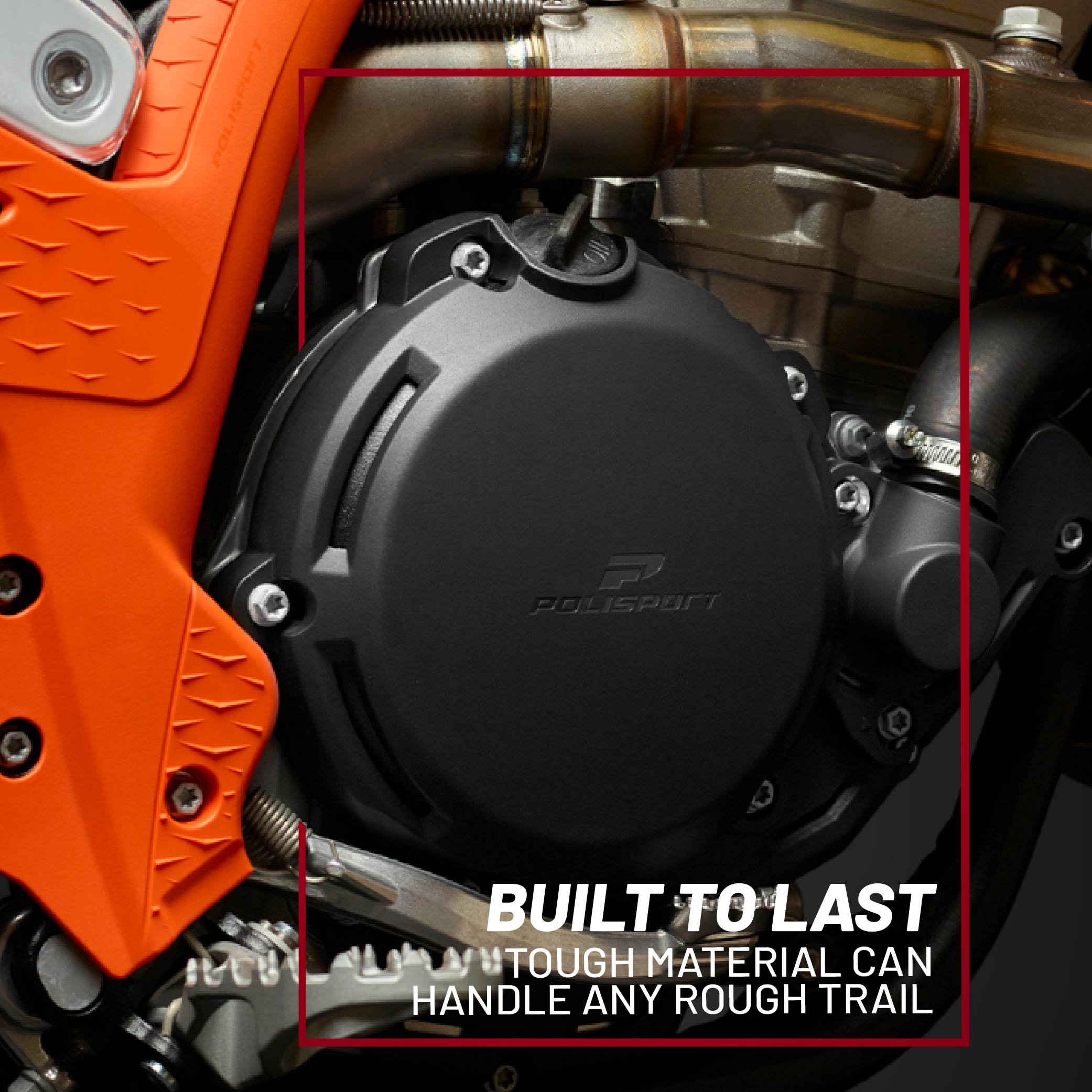Polisport Clutch and Ignition Cover Protector Kit (Orange) - Compatible with KTM XC-F/SX 250/350 (2016-2022)