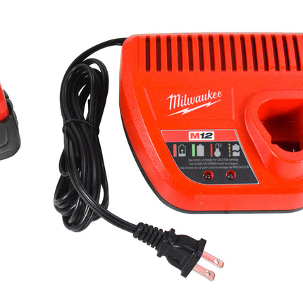 Milwaukee M12 12-Volt Lithium-Ion Cordless 3/8-Inch Crown Stapler Kit with REDLITHIUM CP1.5 Battery, Charger, and Adjustable Belt Hook - Fastens a range of 3/8" flat crown staples from 1/4" - 9/16"