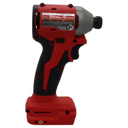 Milwaukee 3650-20 M18 Compact Cordless Brushless 1/4" Hex Impact Driver, 18V, 1,700 in-lbs Torque, 3,600 RPM, Variable Speed Trigger, All-Metal Gearcase, Bare Tool