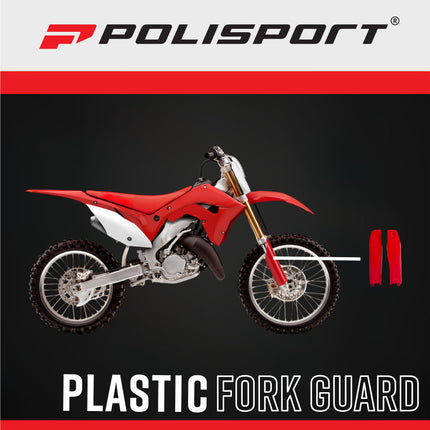 Polisport 8351700003 Fork Protectors for Honda CR125 CR250 2004?2007 and CRF250R CRF450R 2004 and Newer – Durable OEM?Style Red Front Fork Guards