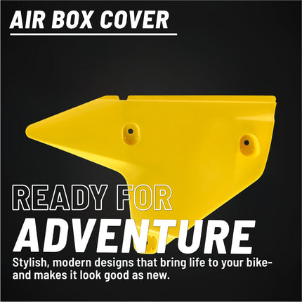 Polisport Restyle Airbox Cover-Modern Upgrade for Suzuki DRZ400, DRZ400S, DRZ400SM Dual Sport & Supermoto Bikes (00-25)  - High-Impact Yellow Polypropylene, Superior Durability, Easy OEM Installation