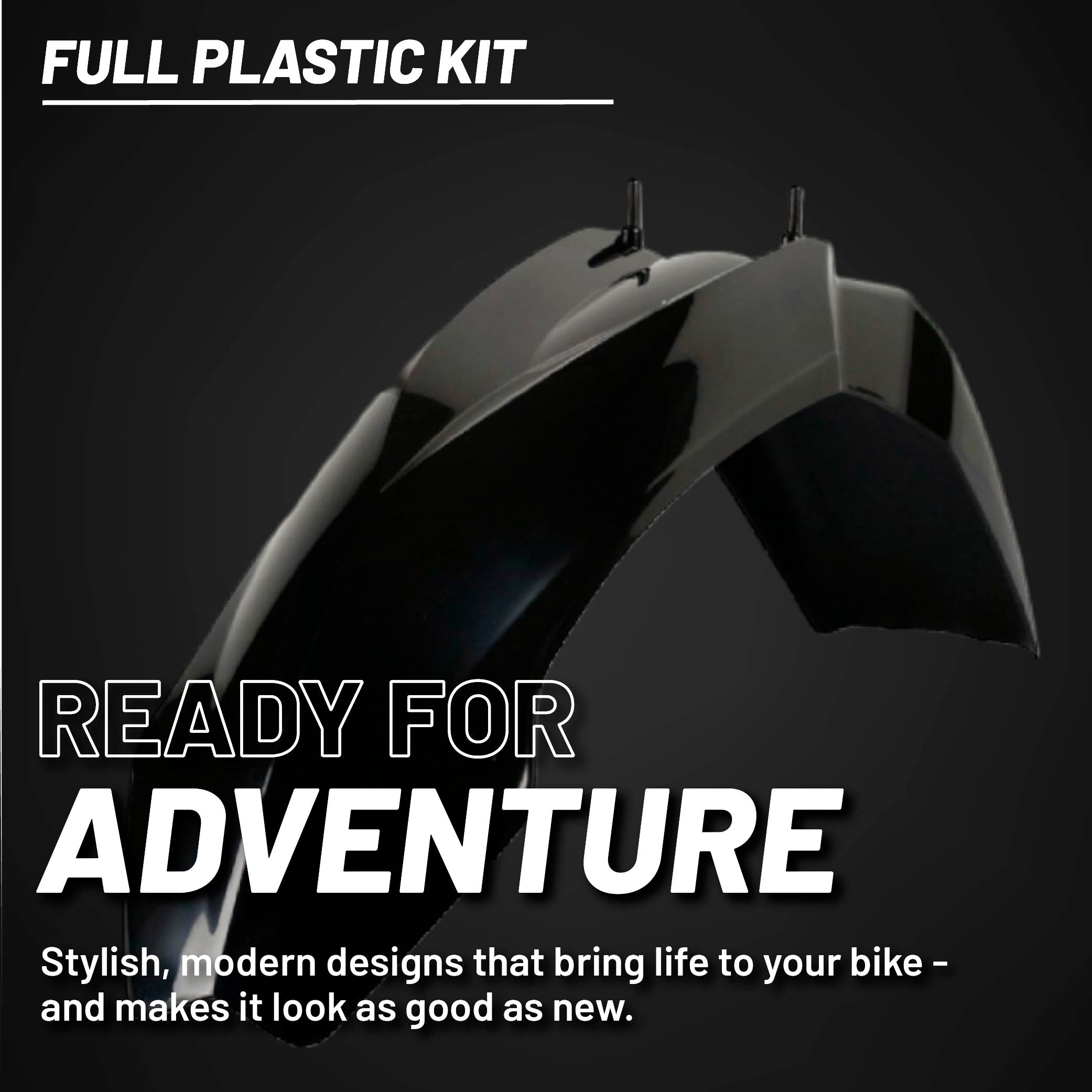 Polisport Motocross (MX) Replica Plastic Kit for KTM SX (2003-04) Dirt Bike – OEM Quality, Durable, Flexible & Perfect Fit – Black