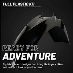 Polisport Motocross (MX) Replica Plastic Kit for KTM SX (2003-04) Dirt Bike – OEM Quality, Durable, Flexible & Perfect Fit – Black