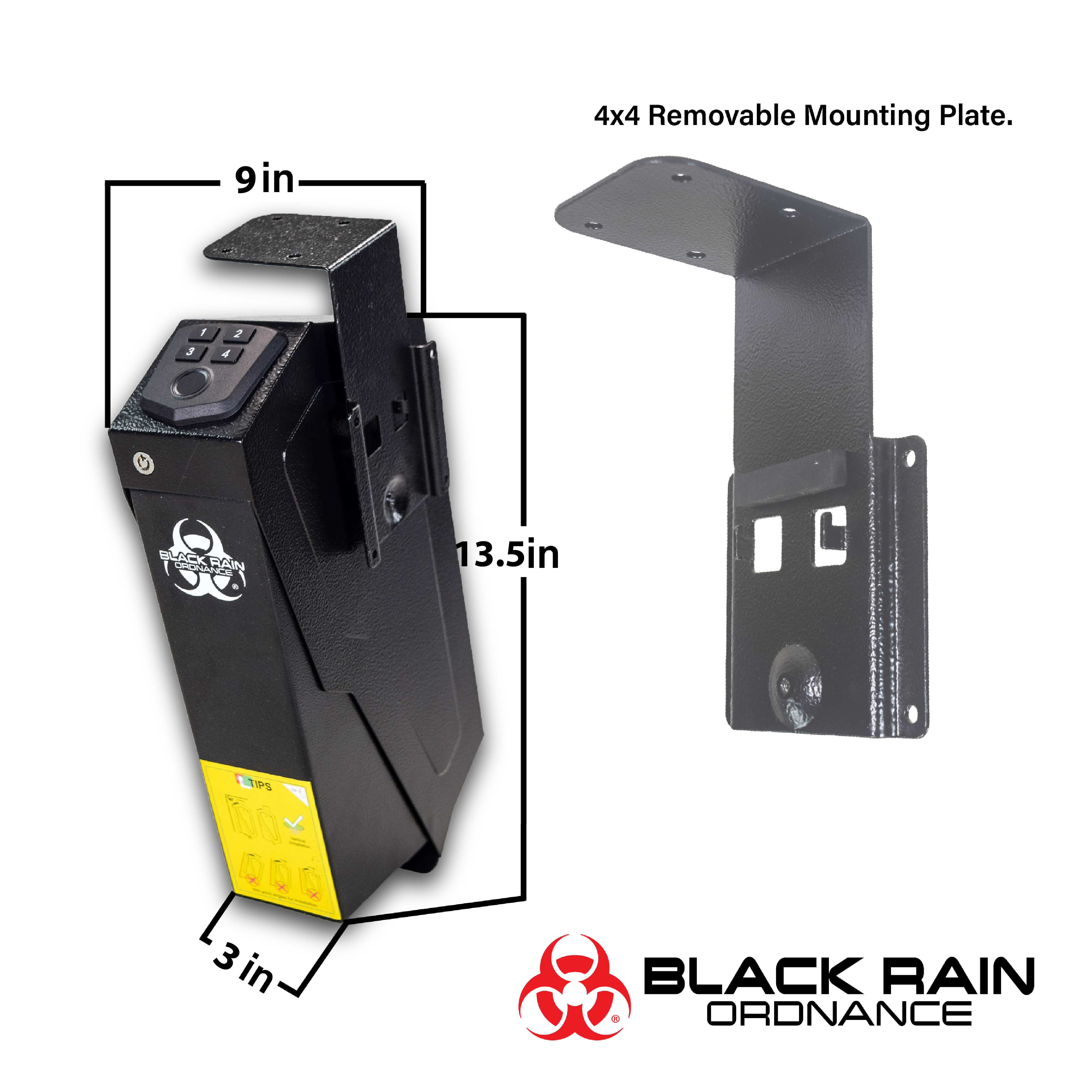 Black Rain Ordnance - Biometric Fingerprint or Keypad Lock Security Safe (Black)