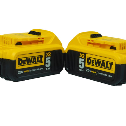 DeWalt DCB205-2 20V MAX Lithium-Ion 5.0 Ah Battery Pack with Gauge (2 Pack)