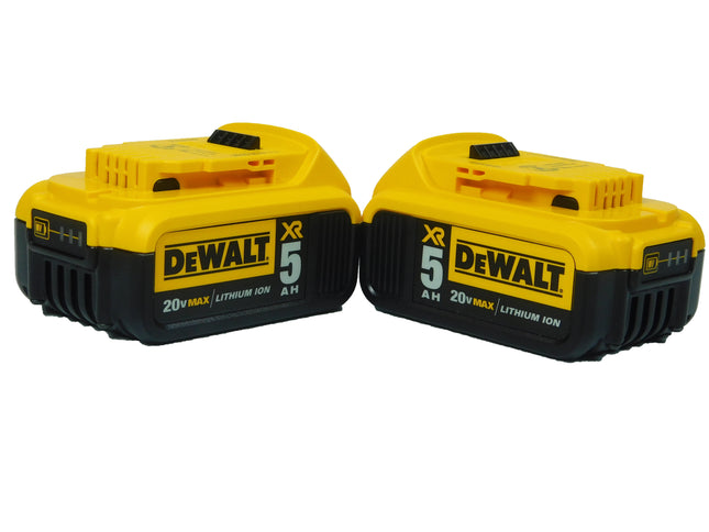 DeWalt DCB205-2 20V MAX Lithium-Ion 5.0 Ah Battery Pack with Gauge (2 Pack)