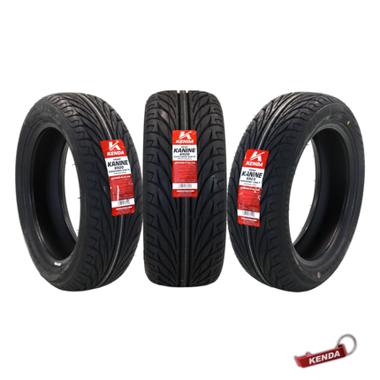 Kenda Kanine KR20 165/55R15 69H Front Tire (x2) and 225/50R15 84H Rear Tire for 3-Wheel Autocycle w keychain