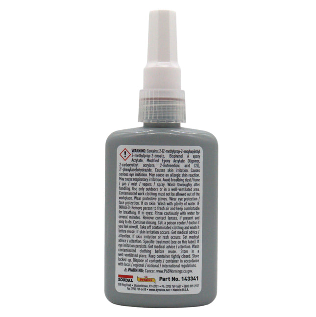 Dynatex Red High Strength Threadlocker 1.70 oz Bottle - Permanent Lock, Anaerobic, Large Fasteners, Vibration & Solvent Resistant (6-Pack)
