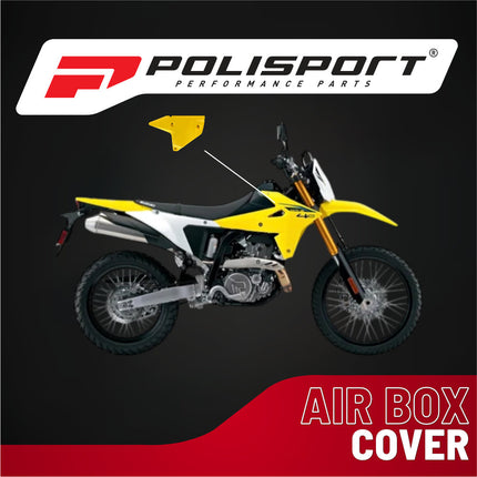 Polisport Restyle Airbox Cover-Modern Upgrade for Suzuki DRZ400, DRZ400S, DRZ400SM Dual Sport & Supermoto Bikes (00-25)  - High-Impact Yellow Polypropylene, Superior Durability, Easy OEM Installation