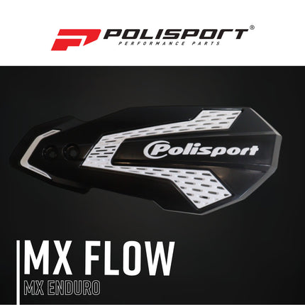Polisport 8308200062 MX Flow Handguards for Yamaha YZ/YZF/WR 2026+ – Black/White – Pair of Performance Handguards with Durable Finish Perfect Factory Fit Impact Resistant