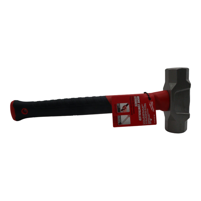 Milwaukee 4 lb Fiberglass Engineer Hammer – High-Strength Fiberglass Handle with Overmold Anti-Slip Grip, Reinforced Overstrike Protection & Tether Ready Lanyard Hole, Durable Steel Head for Concrete