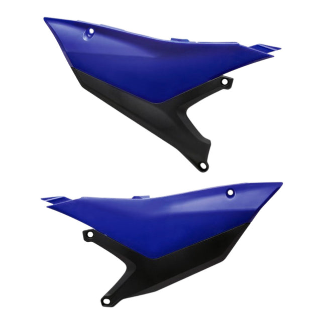 Polisport 8507200001 Motocross (MX) Side Panels for Yamaha YZ450F (2023+) YZ250F (2024+) Dirt Bikes - High-Impact Resistant Technical Plastic with UV Protection, OEM-Style Precise Fit - Blue