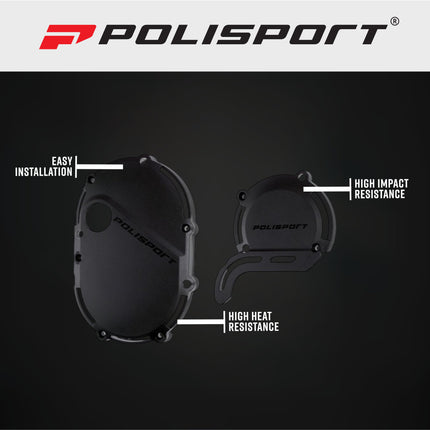 Polisport 91624 Engine Covers Kit for Stark Varg – Black – Complete Replica Engine Protection Set with Durable Gloss Finish Perfect Factory Fit Impact Resistant