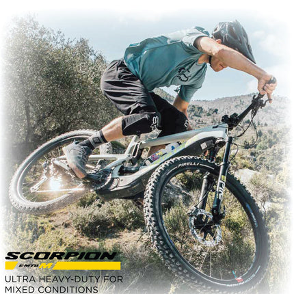Pirelli Scorpion E-MTB M 65-584 (27.5 x 2.6) MTB Bicycle Tire - Versatile E-Mountain Bike Tire for Trail and Enduro Use, Mixed Terrain, E-Bike MTB, 120 TPI Mountain Bike Tire w/Keychain