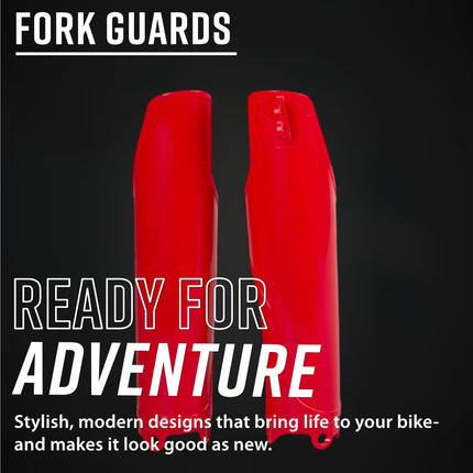 Polisport 8351700003 Fork Protectors for Honda CR125 CR250 2004?2007 and CRF250R CRF450R 2004 and Newer – Durable OEM?Style Red Front Fork Guards