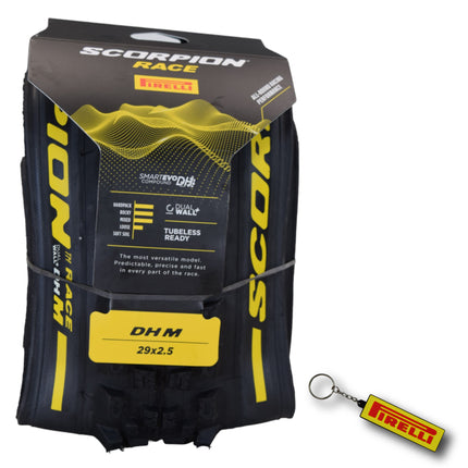 Pirelli Scorpion Race DH M (29" x 2.5) Mountain Bicycle Tire, Versatile Downhill Tire for Mixed Terrains, Tubeless Ready, SmartEVO DH, DualWALL, 60TPI, Black