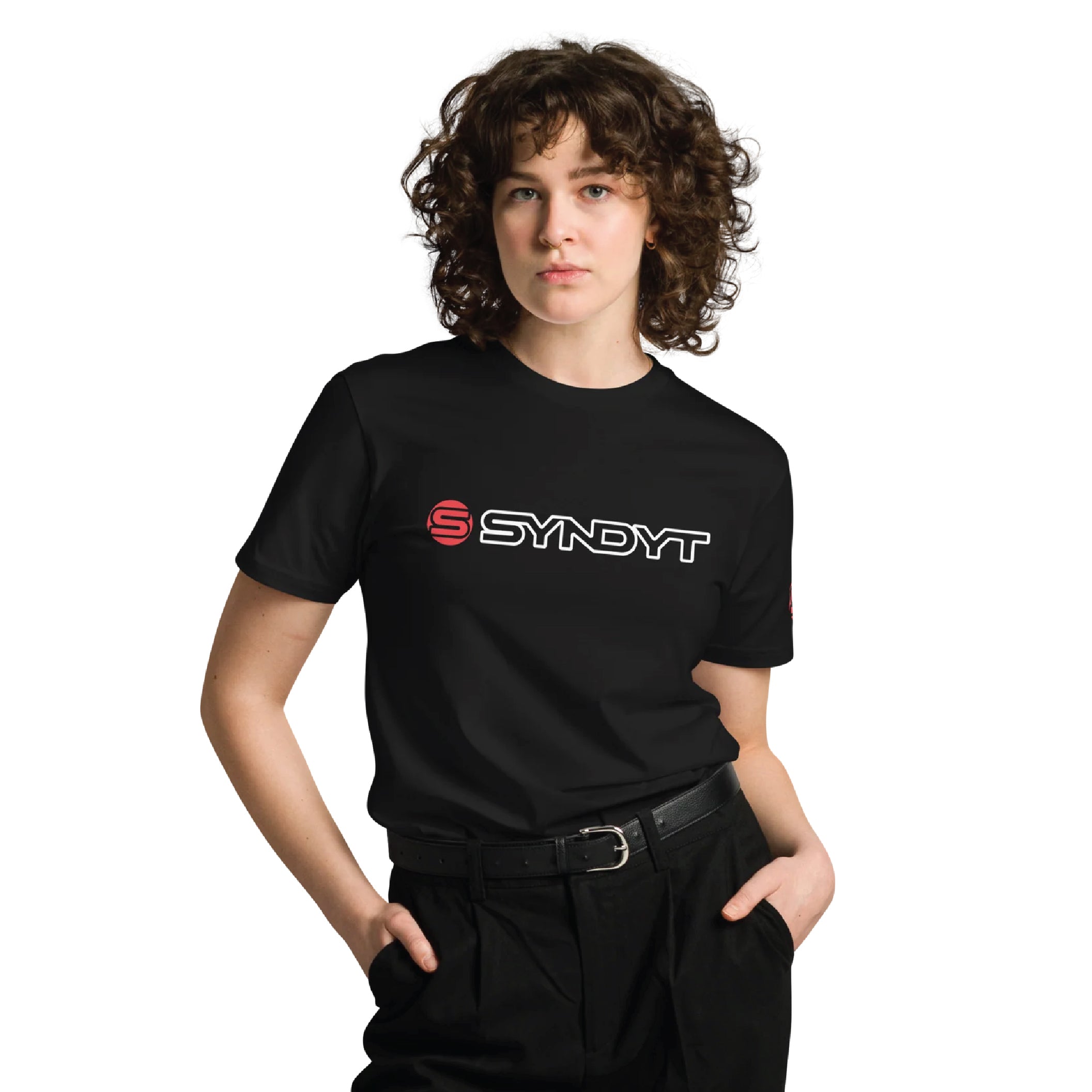 Syndyt Youth Short Sleeve T-Shirt, Soft Cotton Blend Crewneck Tee, Lightweight Comfort Fit Casual Shirt for Gym, Workout, Lounge or Everyday Wear - Black (Medium)