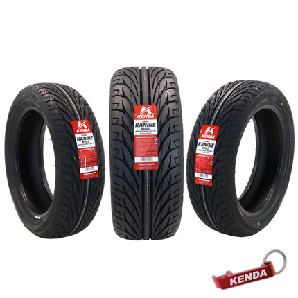 Kenda Kanine KR20 165/55R15 69H (x2) Front & 205/65R15 92T Rear Tire Bundle, Radial Tubeless Tires for Can-Am Spyder & Three-Wheeled Autocycle Applications, DOT and E-Mark Approved, Includes Keychain