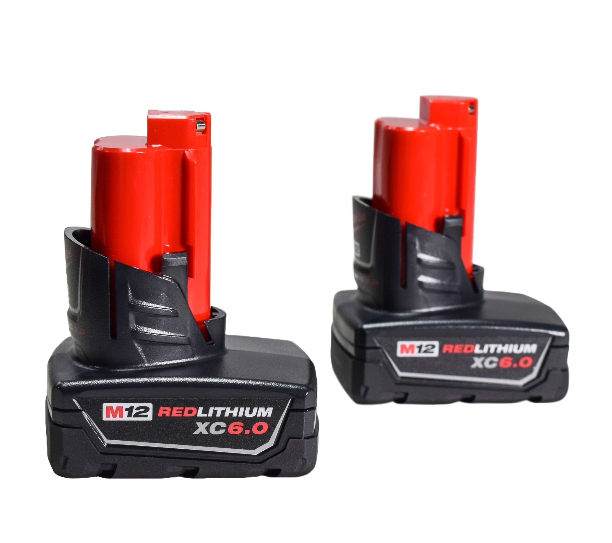 Milwaukee M12 12-Volt Lithium-Ion 6.0Ah Battery and Charger Kit – Includes Two M12 REDLITHIUM XC 6.0 Extended Capacity Batteries & M12 Charger, Long Runtime, Compatible with All Milwaukee M12 Tools