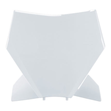 Polisport White Front Number Plate 8672000002 for KTM SX SX-F XC XC-F 125 250 350 450 2023-2026 | Lightweight High-Impact Motocross Dirt Bike Plastic Cowl Shield