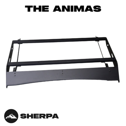Sherpa 192744 The Animas Half Height 21" Roof Rack for 2005-2023 Toyota Tacoma - Full-Length Aluminum, 1/4" Side Panels, Drill-Free No Modification, Black Textured Powder Coat Finish