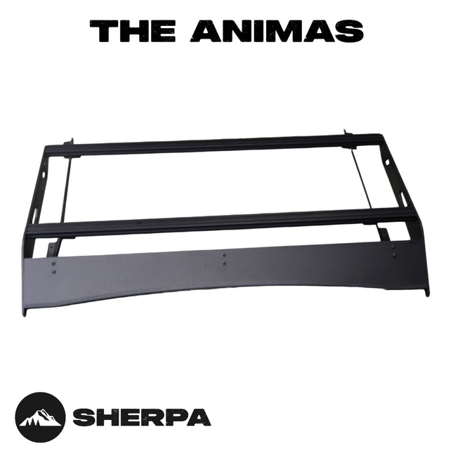 Sherpa 192744 The Animas Half Height 21" Roof Rack for 2005-2023 Toyota Tacoma - Full-Length Aluminum, 1/4" Side Panels, Drill-Free No Modification, Black Textured Powder Coat Finish