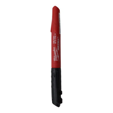 Milwaukee Inkzall Black Fine Point Jobsite Marker – Clog-Resistant Tip, Writes Through Dusty, Wet & Oily Surfaces, Built-In Hard Hat Clip & Lanyard Hole, Anti-Roll Body Design
