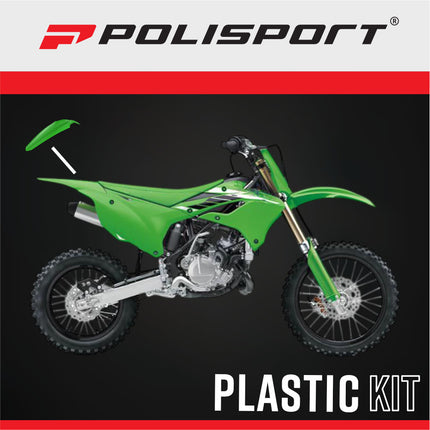 Polisport 8595600001 Motocross Rear Fender for Kawasaki KX450F (2016-2018) KX250F (2017-2020) Dirt Bikes - High-Impact Resistant Technical Plastic with UV Protection, OEM-Style Precise Fit - Green